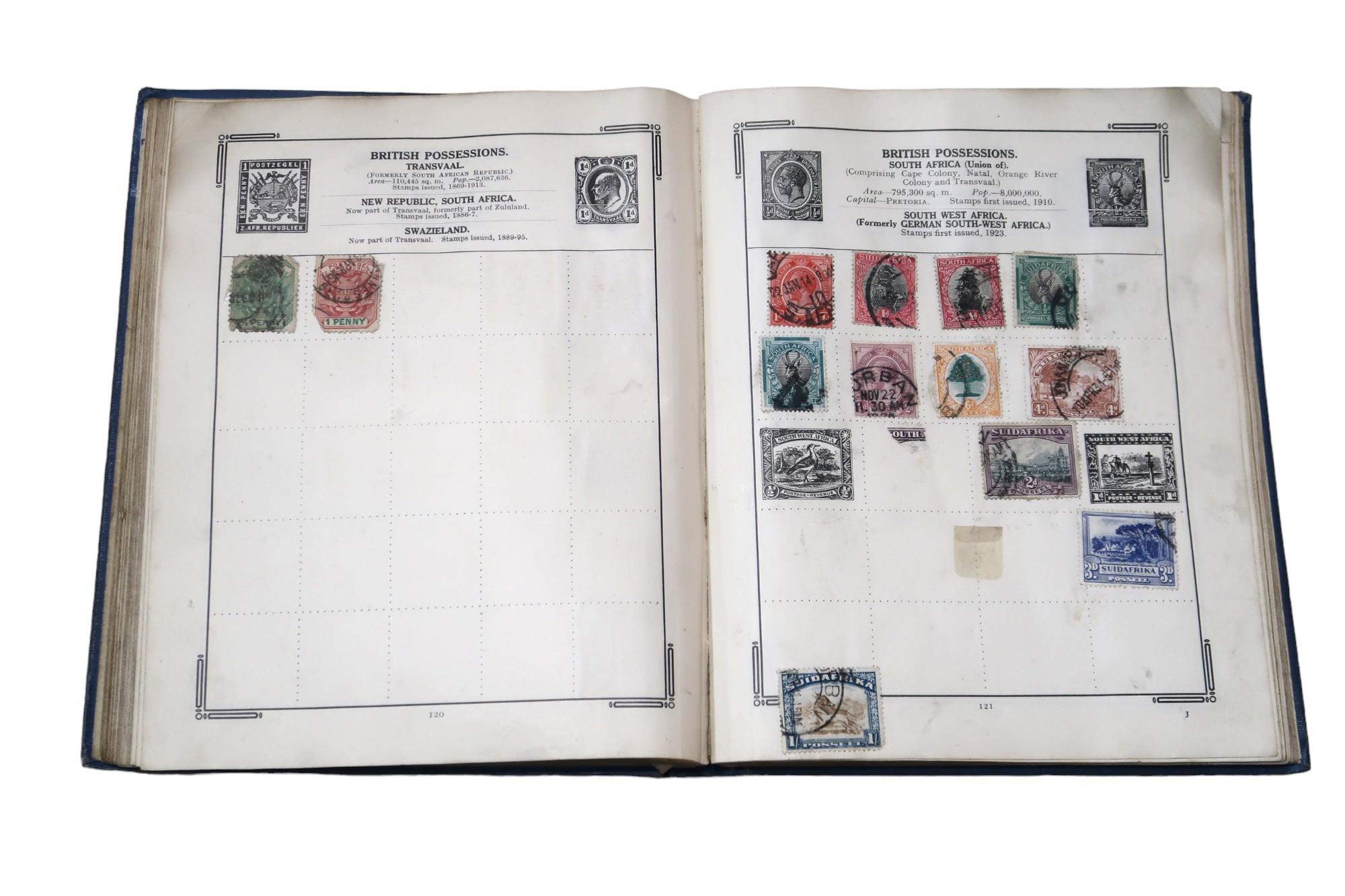 Stanley Gibbons The Improved Stamp Album to include Great Britain 1/d red, 1/d lilac, Victoria 1/ - Image 13 of 20