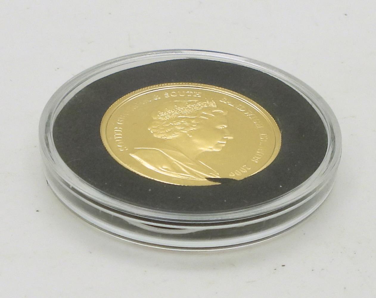 South Georgia and The Sandwich Islands £20 gold coin  Obverse Elizabeth II (4th portrait) legend - Image 3 of 6