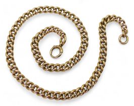 A 9ct gold fob chain, length 39cm, weight 38.7gms Condition Report:Available upon request