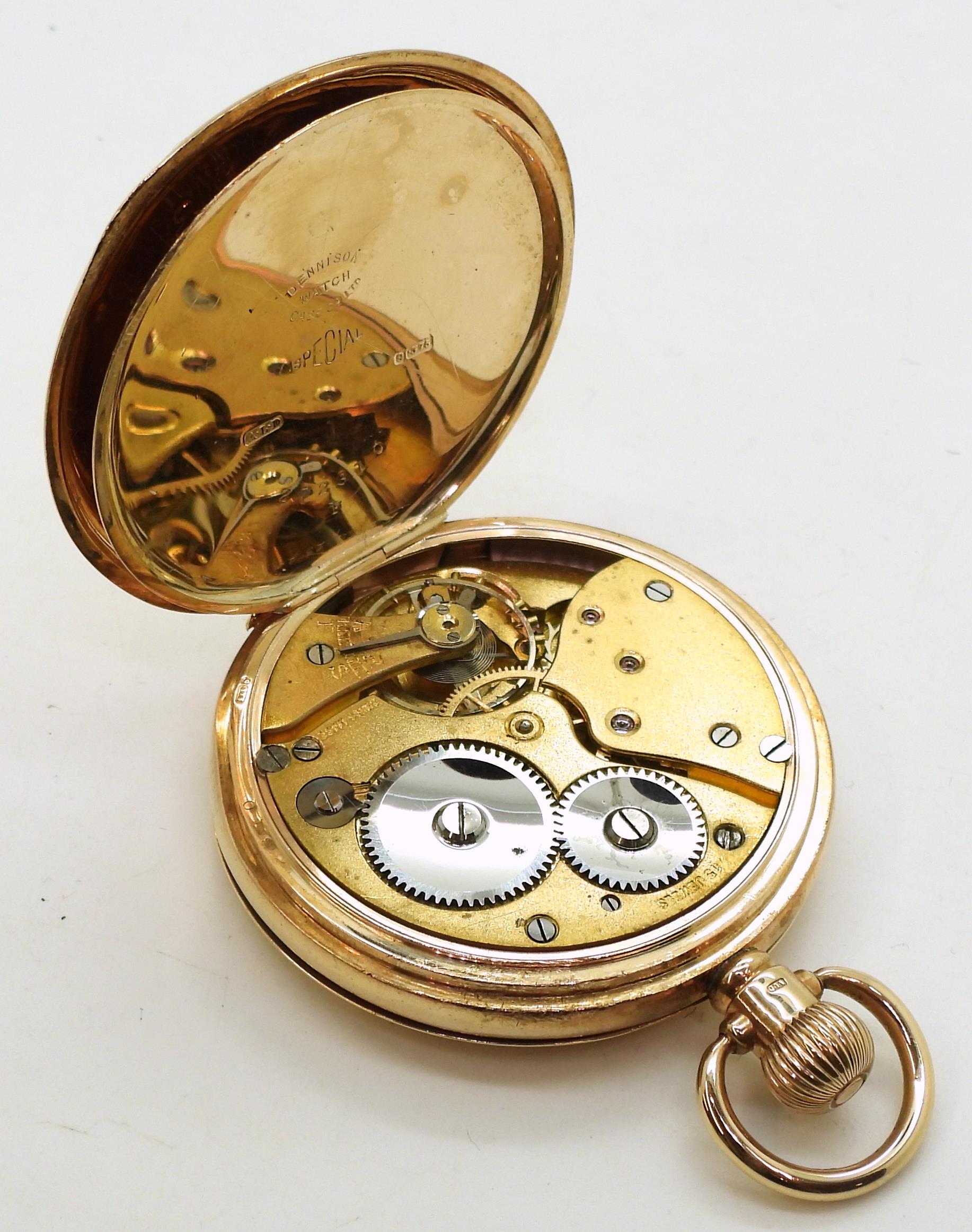A 9ct gold The Angus full hunter pocket watch, inner dust cover  inscribed, diameter 5cm, weight - Image 8 of 9