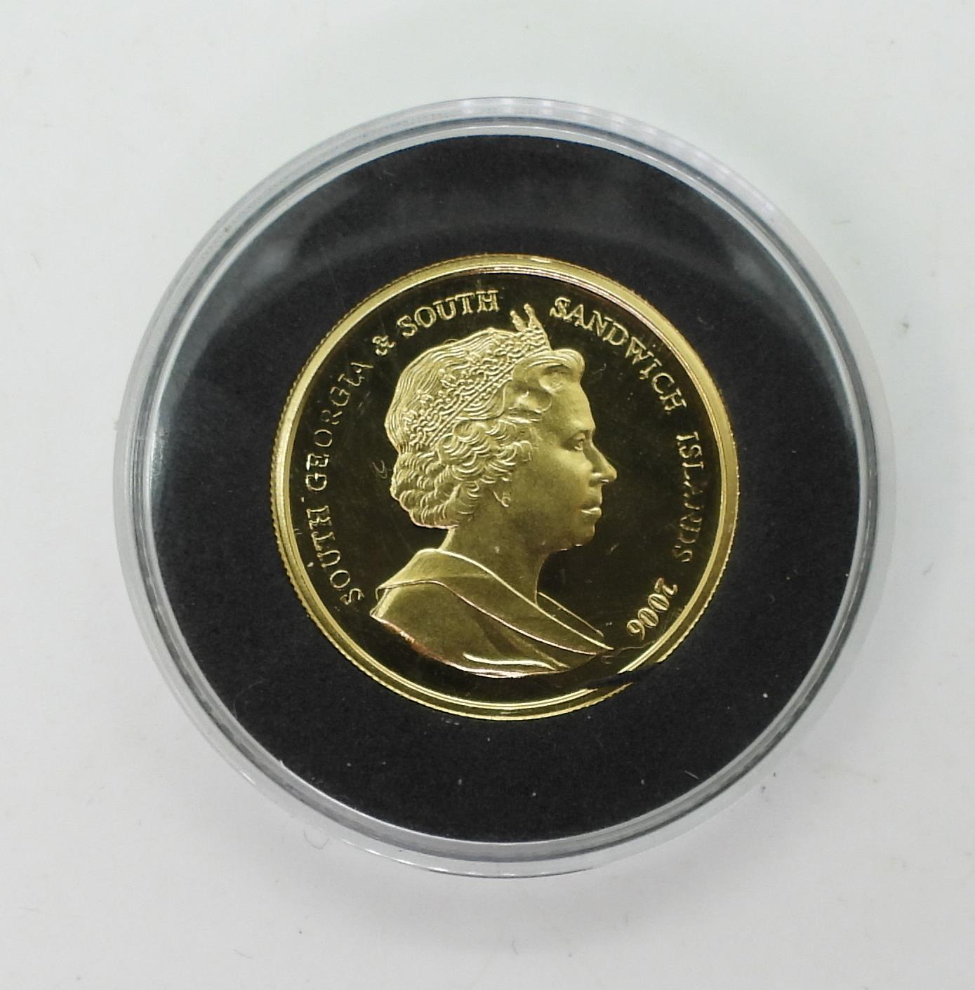 South Georgia and The Sandwich Islands £20 gold coin  Obverse Elizabeth II (4th portrait) legend - Image 2 of 6