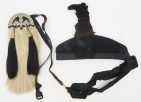 A child's horsehair sporran, together with Glengarry bonnet by R. Ross of Dingwall Condition