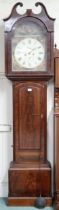 An 18th/19th century Robert Wardlaw, Killearnie mahogany cased grandfather clock with scrolled