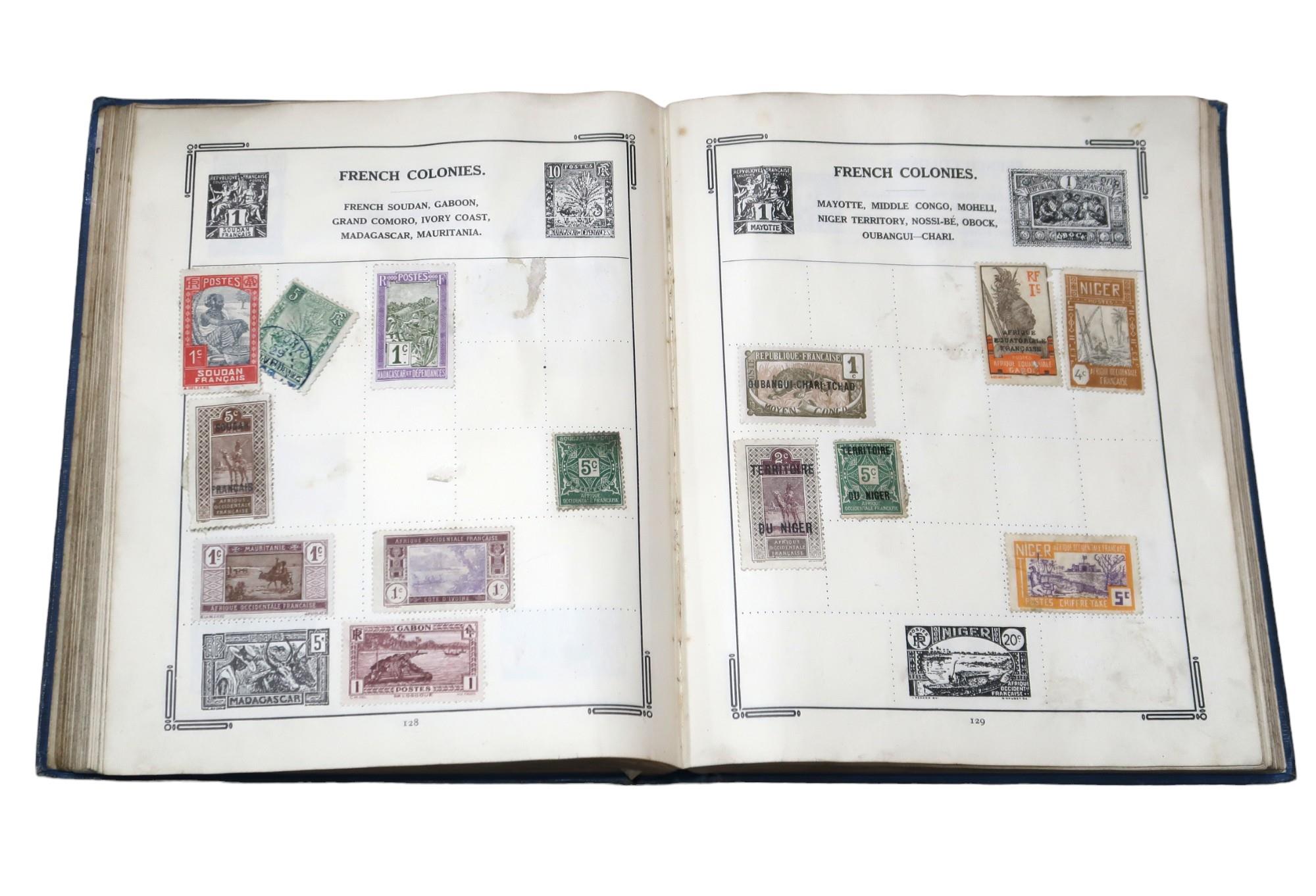 Stanley Gibbons The Improved Stamp Album to include Great Britain 1/d red, 1/d lilac, Victoria 1/ - Image 12 of 20