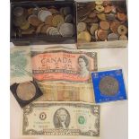 A lot comprising BG and worldwide coins and banknotes Condition Report:Available upon request