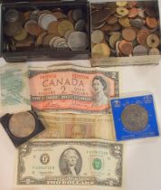 A lot comprising BG and worldwide coins and banknotes Condition Report:Available upon request