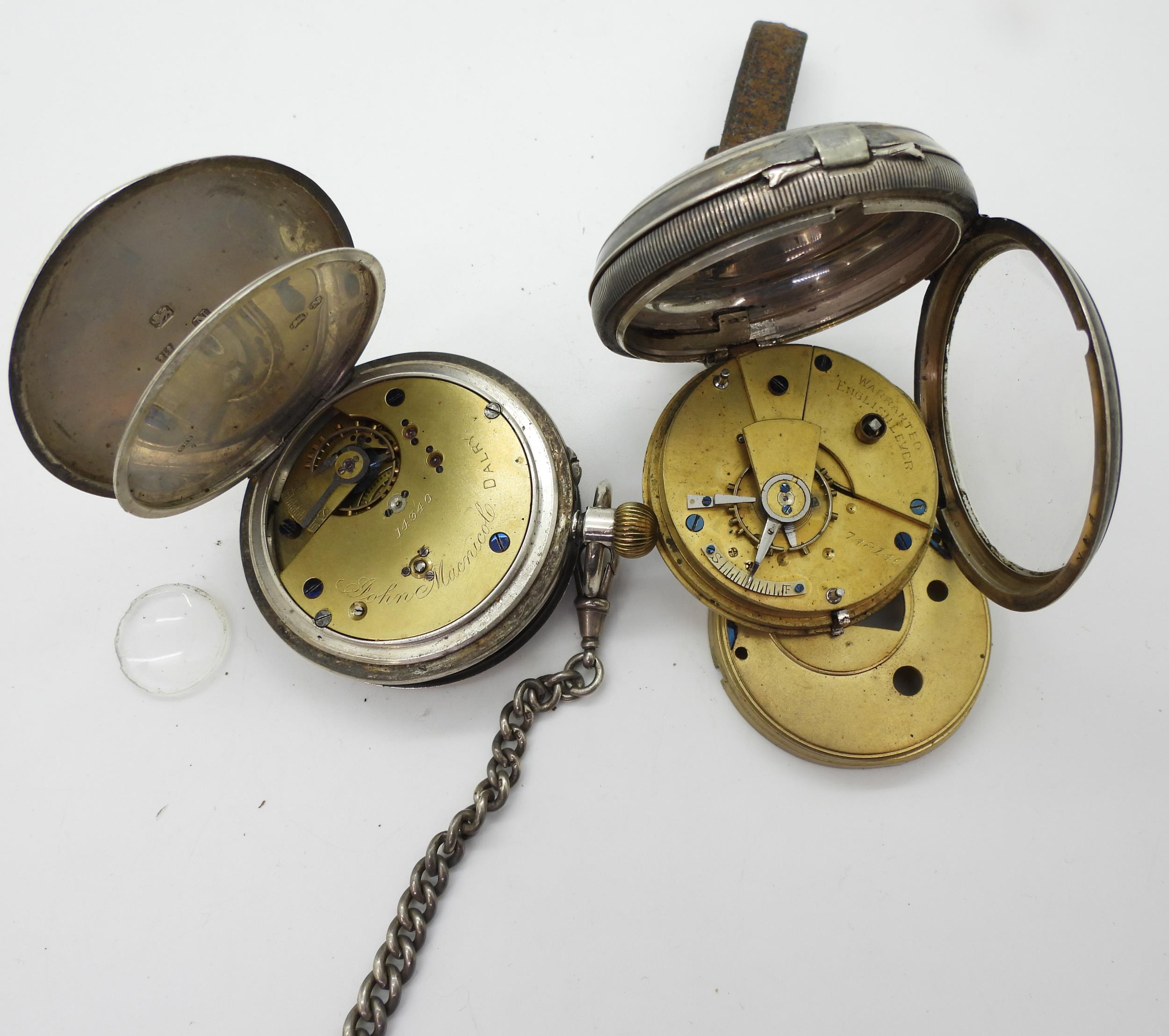 A silver British Watch Co Ltd pocket watch, hallmarked Birmingham 1919, together with a silver - Image 5 of 5