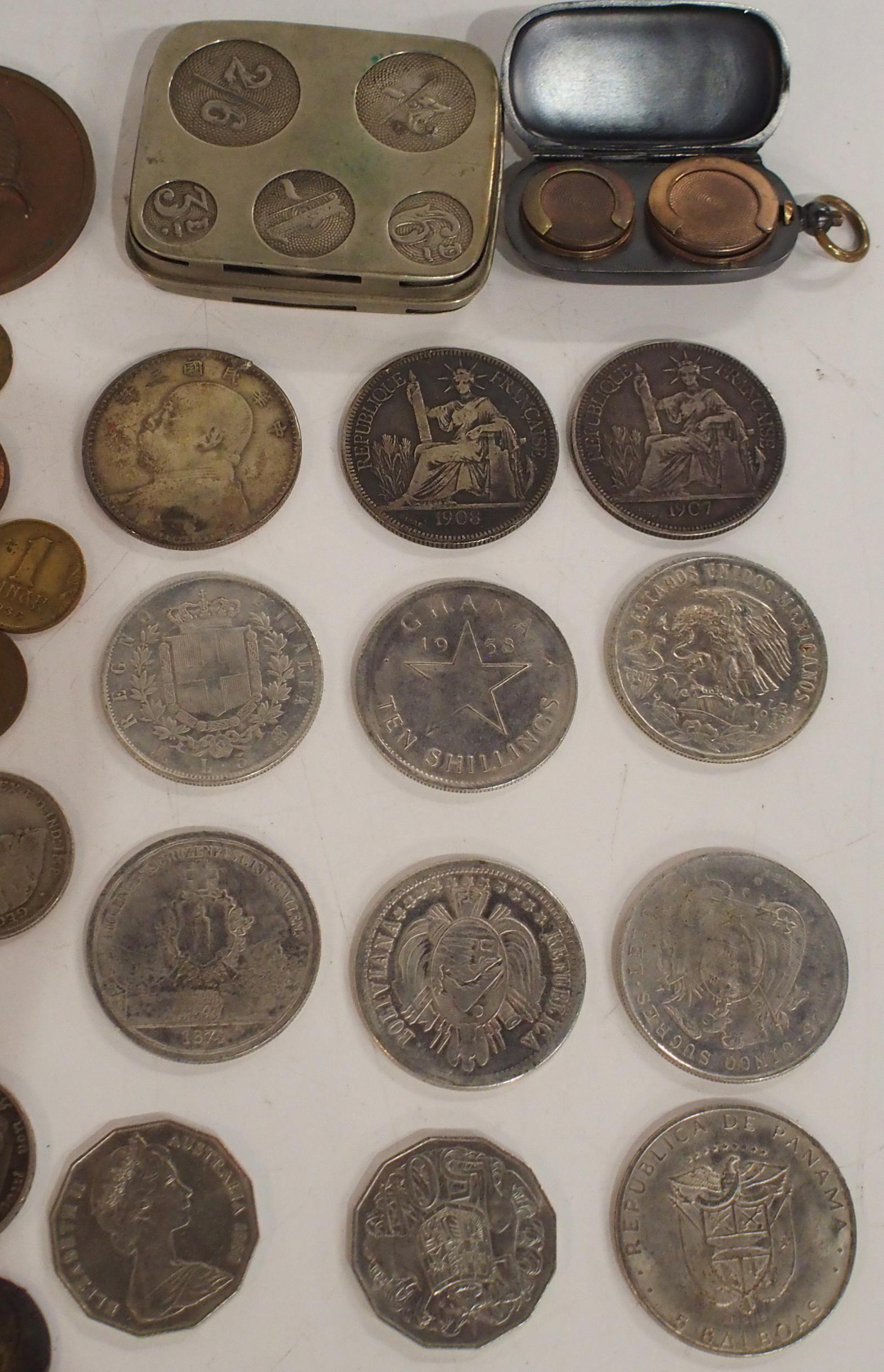 A lot comprising various worldwide coins with replicas and tokens Condition Report:Available upon - Image 2 of 2