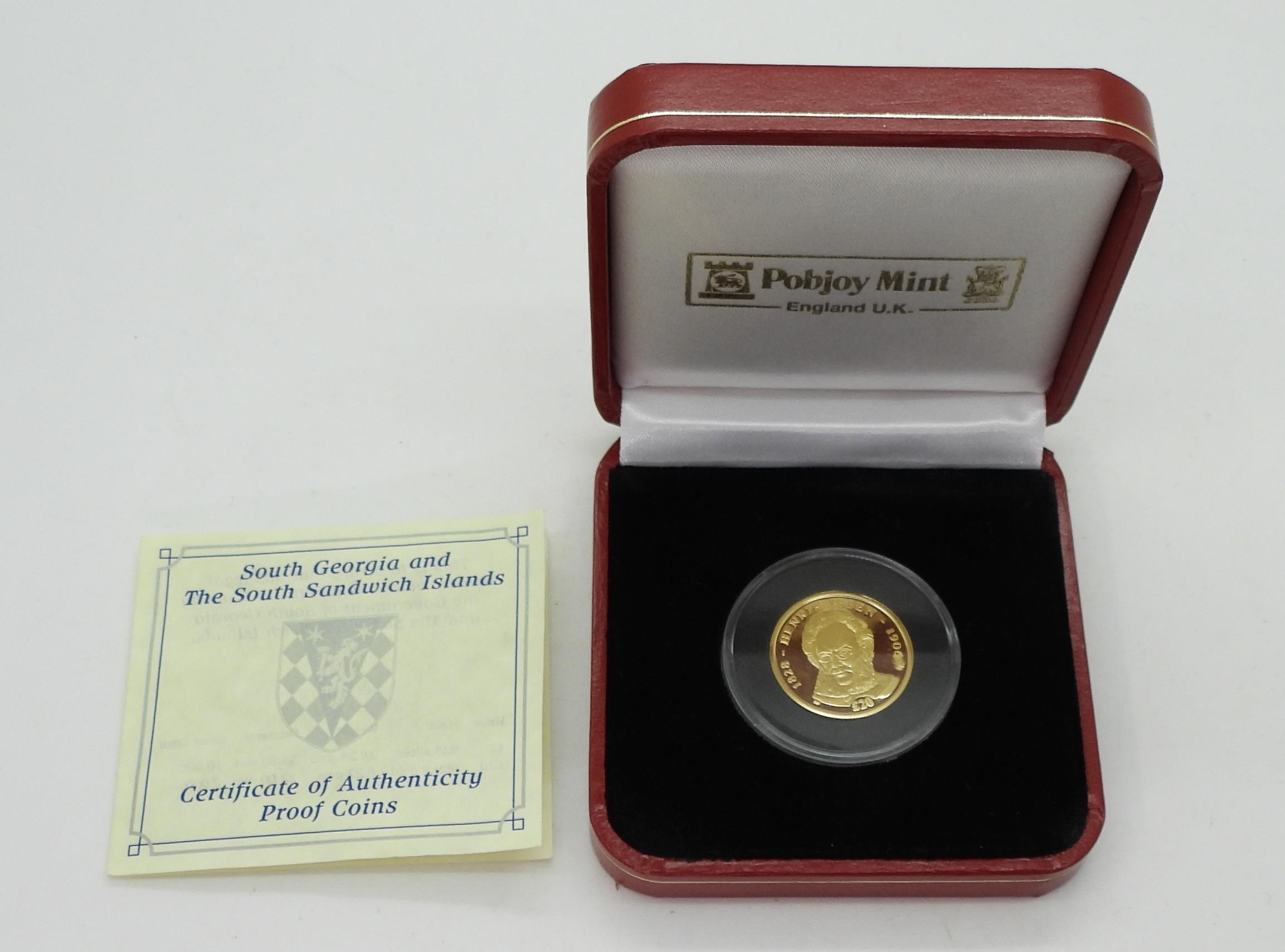 South Georgia and The Sandwich Islands £20 gold coin  Obverse Elizabeth II (4th portrait) legend - Image 5 of 6