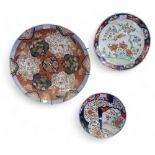A large Japanese Imari charger, and two others (3) Condition Report:Available upon request