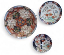 A large Japanese Imari charger, and two others (3) Condition Report:Available upon request