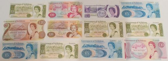 Saint Helena (Saint Helena, Ascension and Tristan da Cunha) Bank Notes (12) Condition Report: