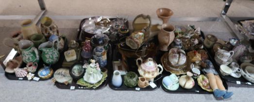 A collection of assorted ceramics including jugs, teawares and other items Condition Report: