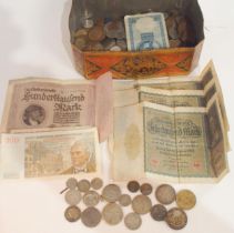 A lot comprising various BG and worldwide cois, tokens, medallions and banknotes   Condition