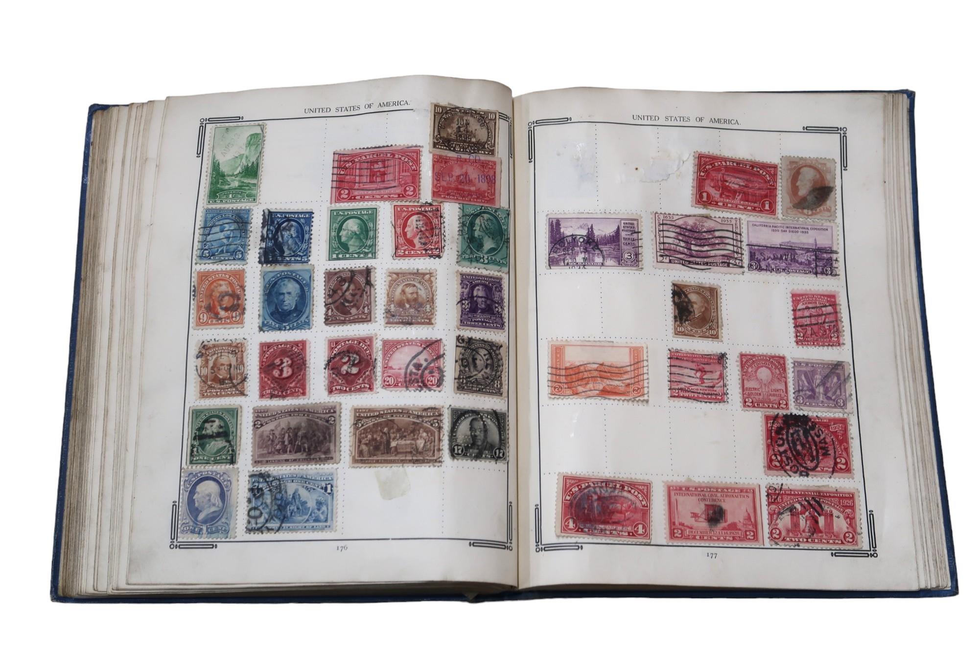 Stanley Gibbons The Improved Stamp Album to include Great Britain 1/d red, 1/d lilac, Victoria 1/ - Image 6 of 20