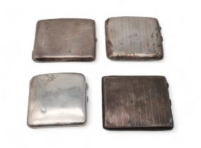 A silver cigarette case, by Elkington & Co, Birmingham, another by Duncan & Scobie, another by RN,