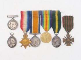 A WW1 Territorial Efficiency medal group of four, awarded to 1128 Sjt. G.W. MacKay, 2nd Lovat's