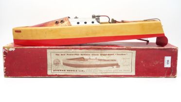 A boxed New Power-Plus Bowman Steam Speed Boat "Swallow" by Bowman Models of Luton Condition