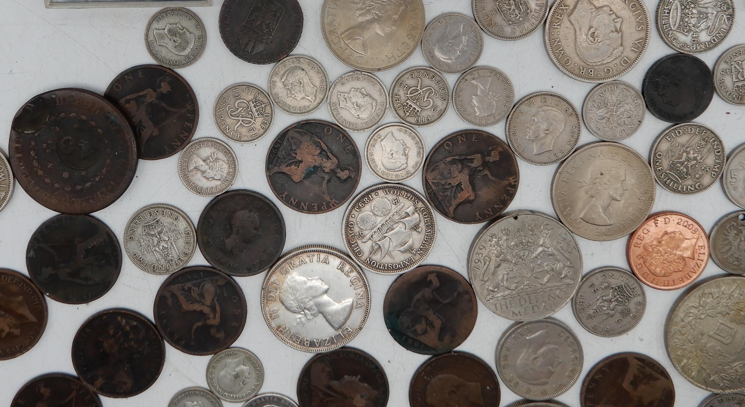 A lot comprising various Great Britain coins with George III and Victoria examples  Condition - Image 7 of 8