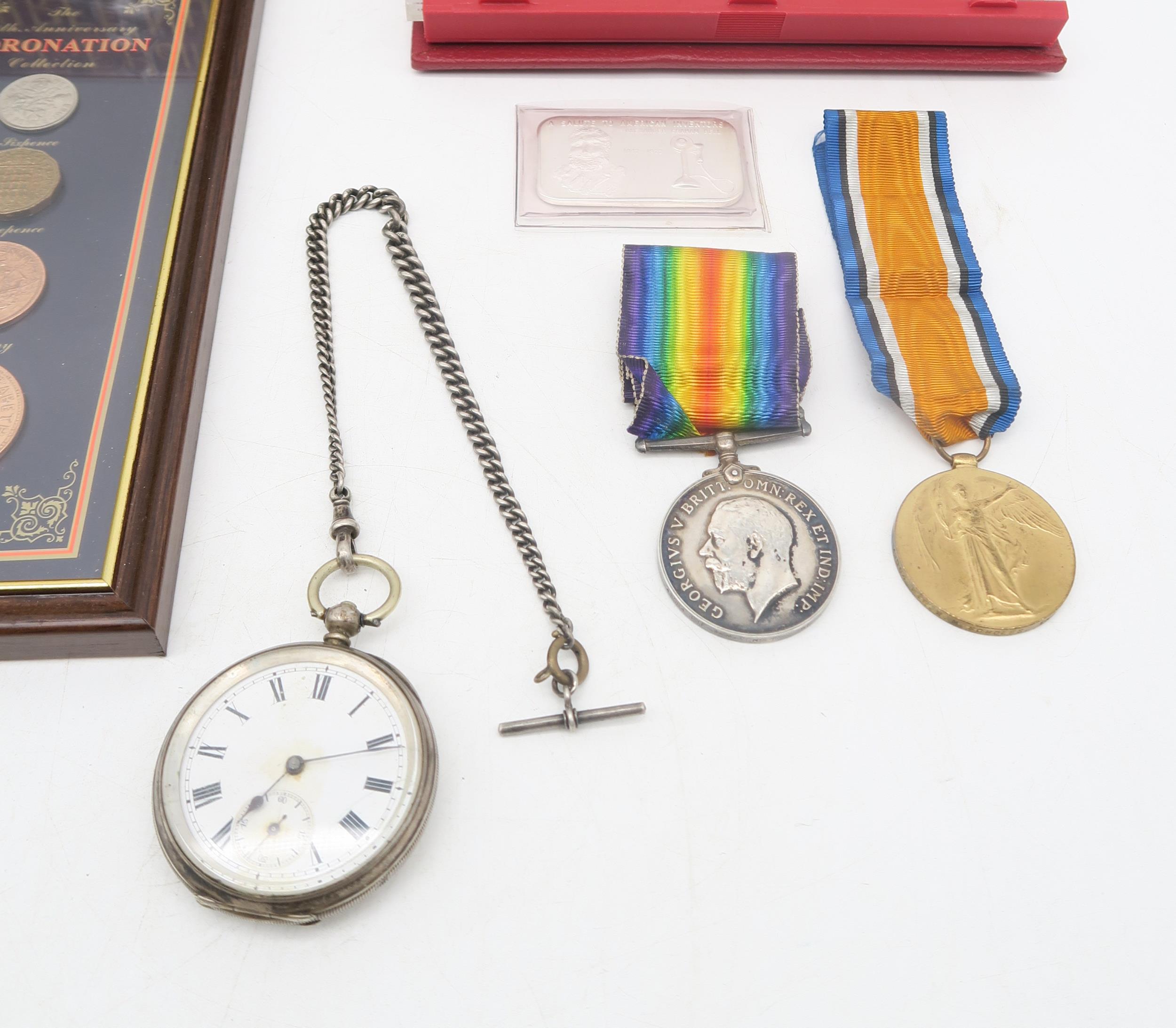 A mixed lot comprising a WW1 Victory and British War Medal pair awarded to 49084 Pte. W.M. - Image 2 of 3