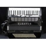 An Elkavox 83 120 bass 41 key piano accordion with case Condition Report:The instrument is second