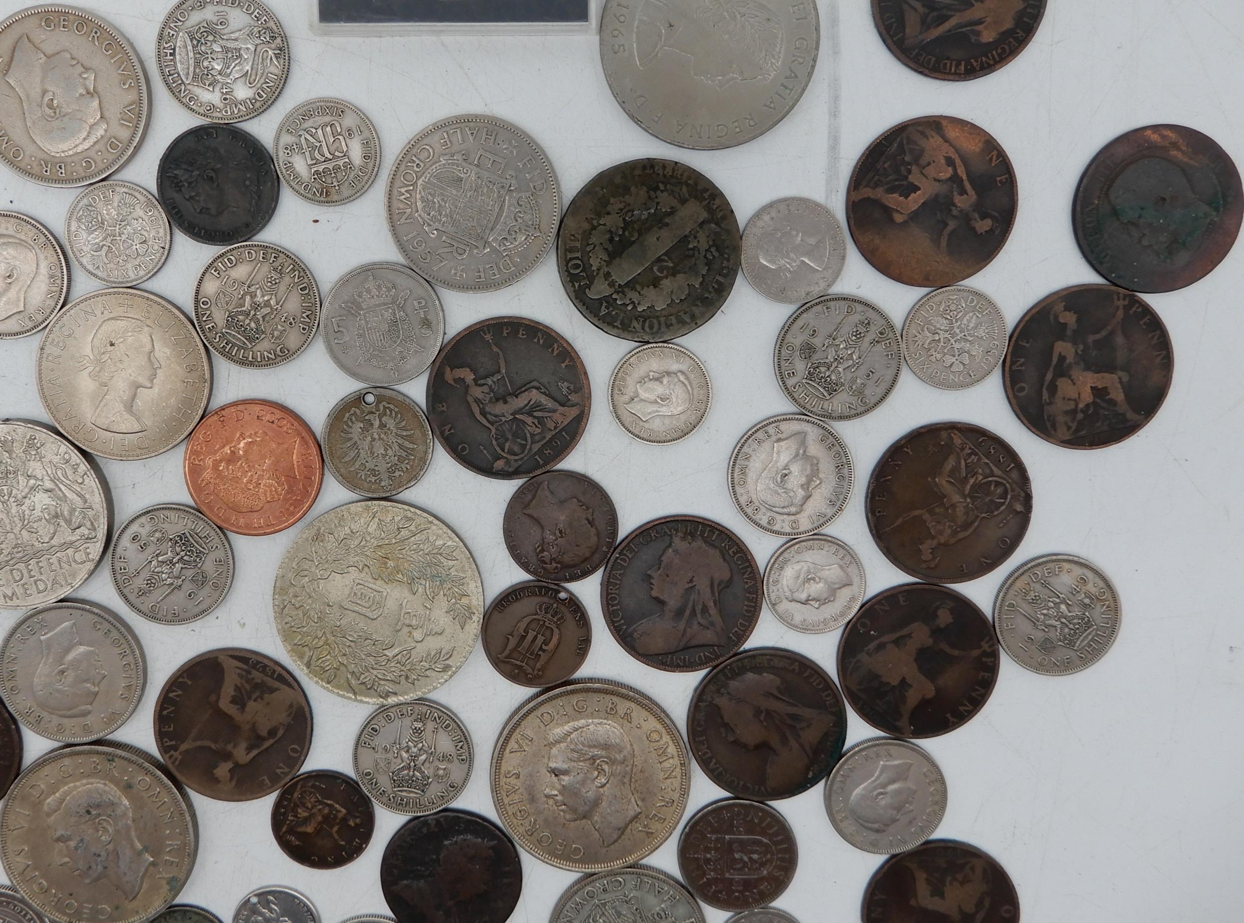 A lot comprising various Great Britain coins with George III and Victoria examples  Condition - Image 8 of 8