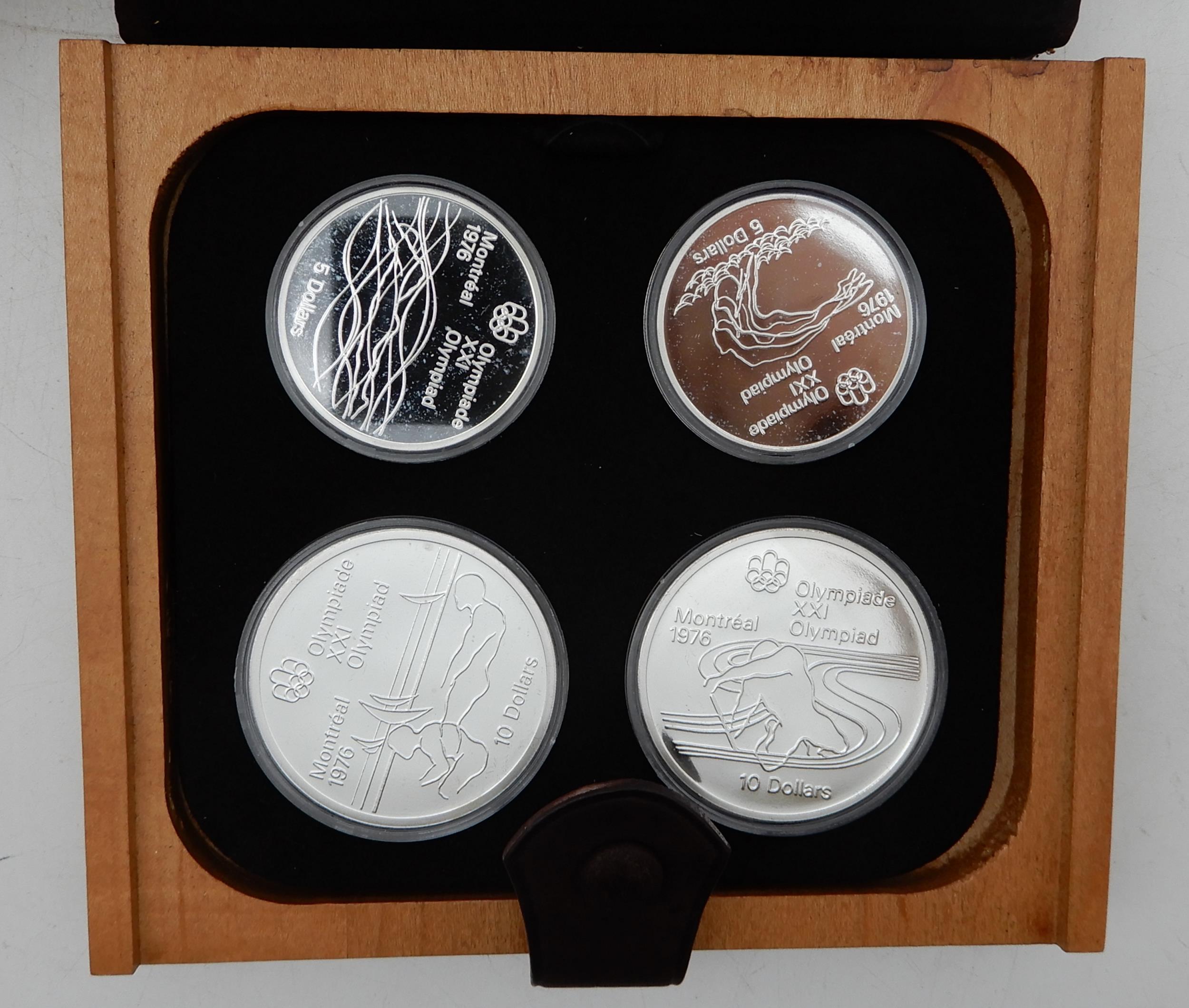 Canada Montreal Olympics 1976 silver four coin proof sets in presentation cases (4) Condition - Image 5 of 7
