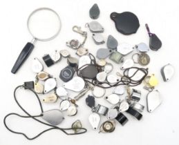 Assorted jewellers' loupes Condition Report:Available upon request