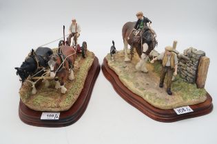 A Border Fine Arts working horses group 'Hay Cutting Starts Today', model No. BO405A, Limited