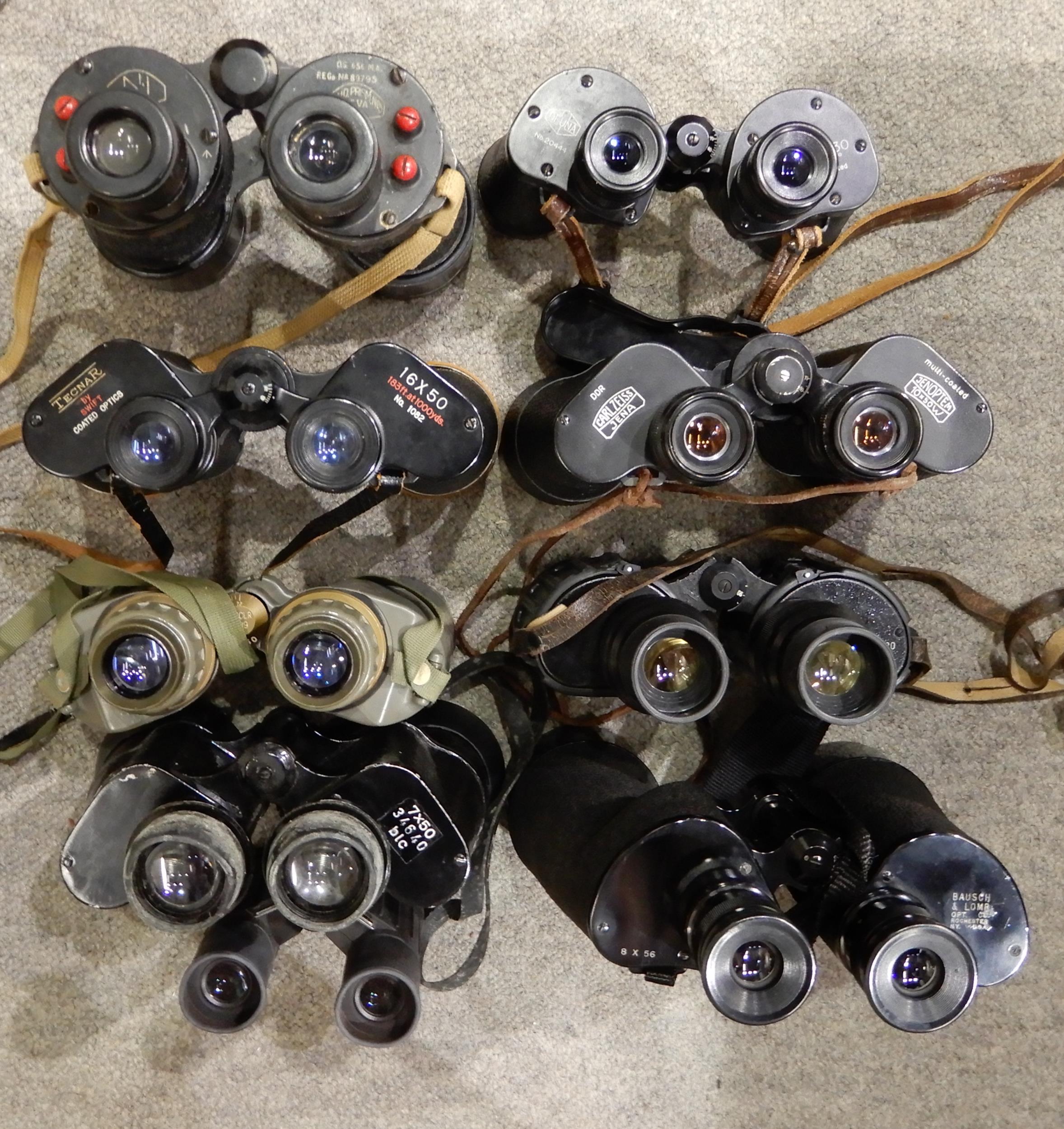 A quantity of binoculars various makers and models Carl Zeiss, Taylor Hobson, Tento etc Condition - Image 3 of 23
