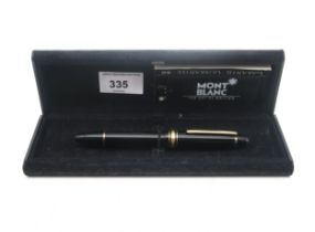 A cased Mont Blanc fountain pen, with 14K nib, purchased from Harrods' Pen Department 19/1/1990