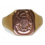 A 10K gold signet ring, size W, weight 5.7gms Condition Report:Available upon request