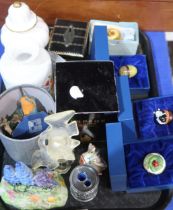 Three Halcyon Days enamel pill boxes, L'Air du Temps perfume etc Condition Report:Available upon