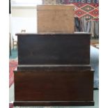 A lot comprising two assorted pine blanket chests and another smaller pine chest (3) Condition