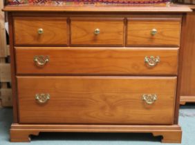 A contemporary Younger three short over two long chest of drawers, 67cm high x 86cm wide x 46cm deep