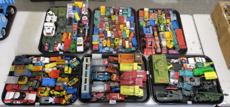 A large collection of play-worn model vehicles, with Matchbox, Dinky and Corgi examples etc.