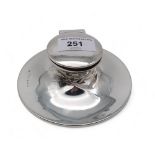 An Edwardian silver capstan inkwell (base weighted), by Horace Woodward & Co, London 1906