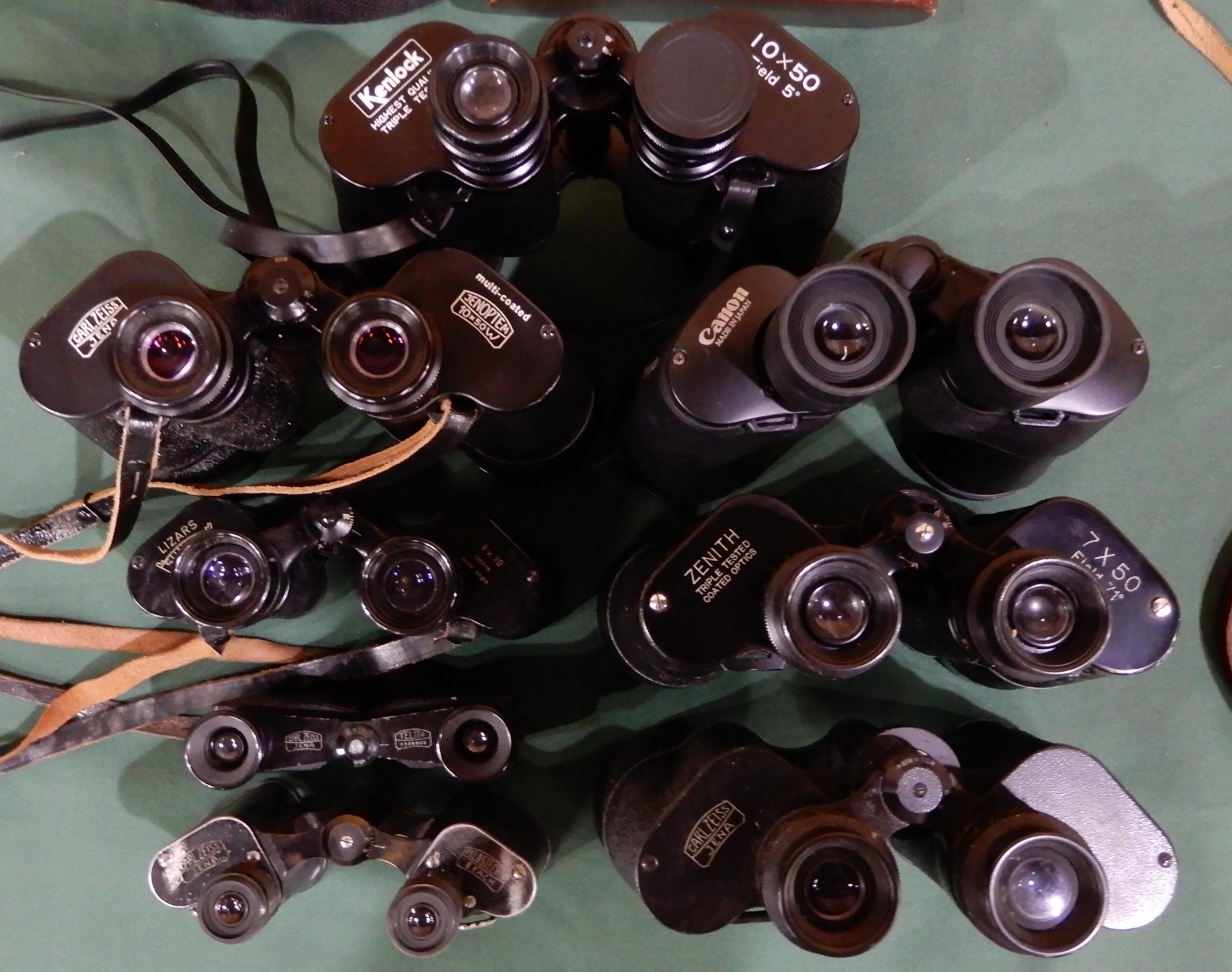 Carl Zeiss Jenna a lot comprising various Carl Zeiss binoculars together examples from Canon, - Image 5 of 8