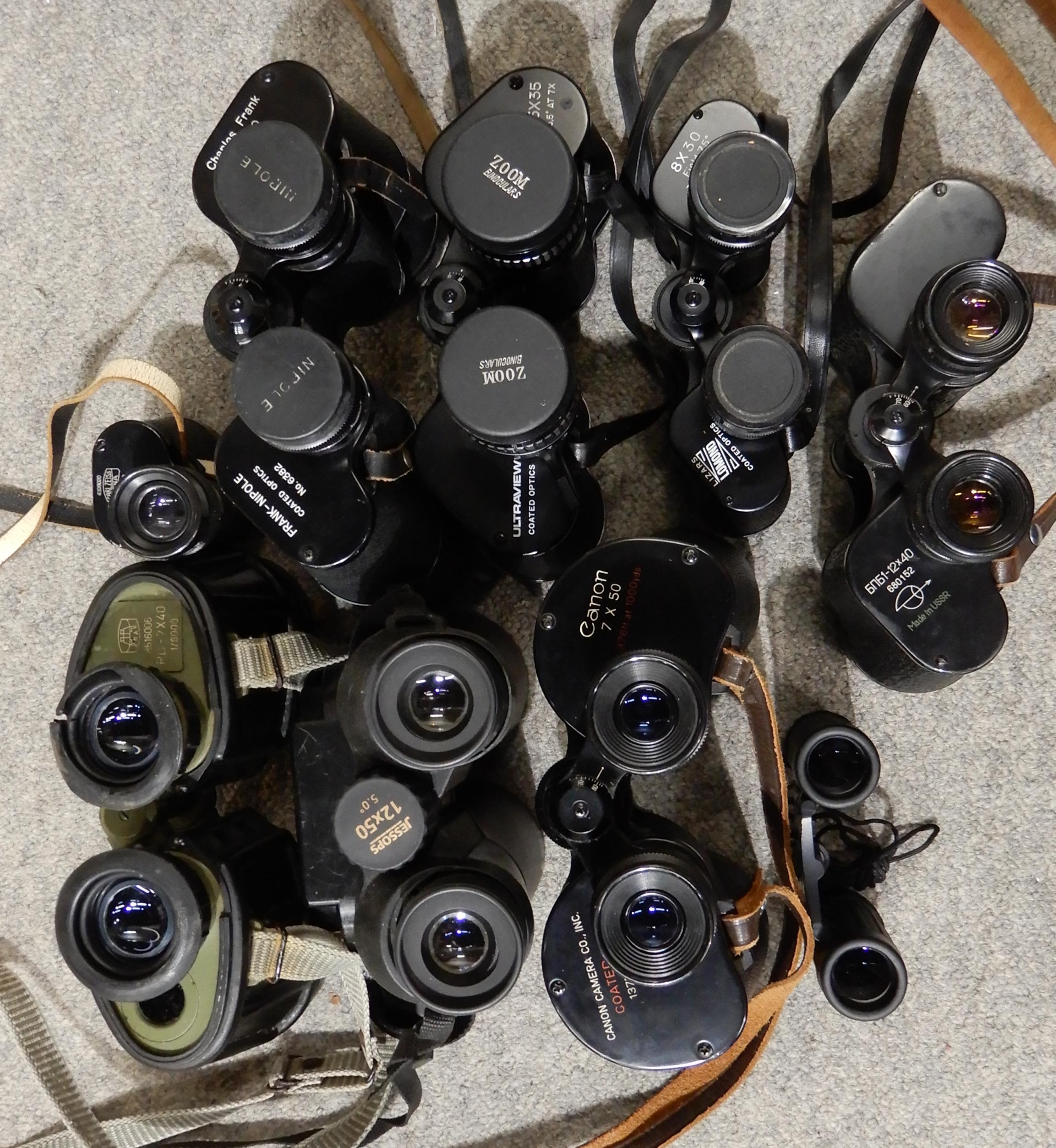 A quantity of binoculars various makers and models Carl Zeiss, Taylor Hobson, Tento etc Condition - Image 14 of 23