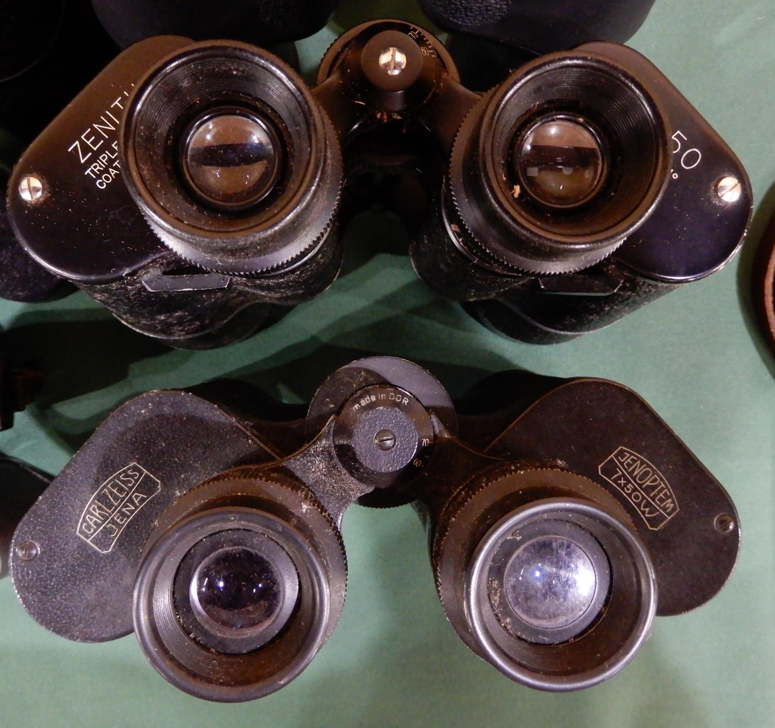 Carl Zeiss Jenna a lot comprising various Carl Zeiss binoculars together examples from Canon, - Image 7 of 8