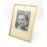 A framed portrait by the Glasgow photographer John Stephens Orr (1907-1990); the subject, a lady