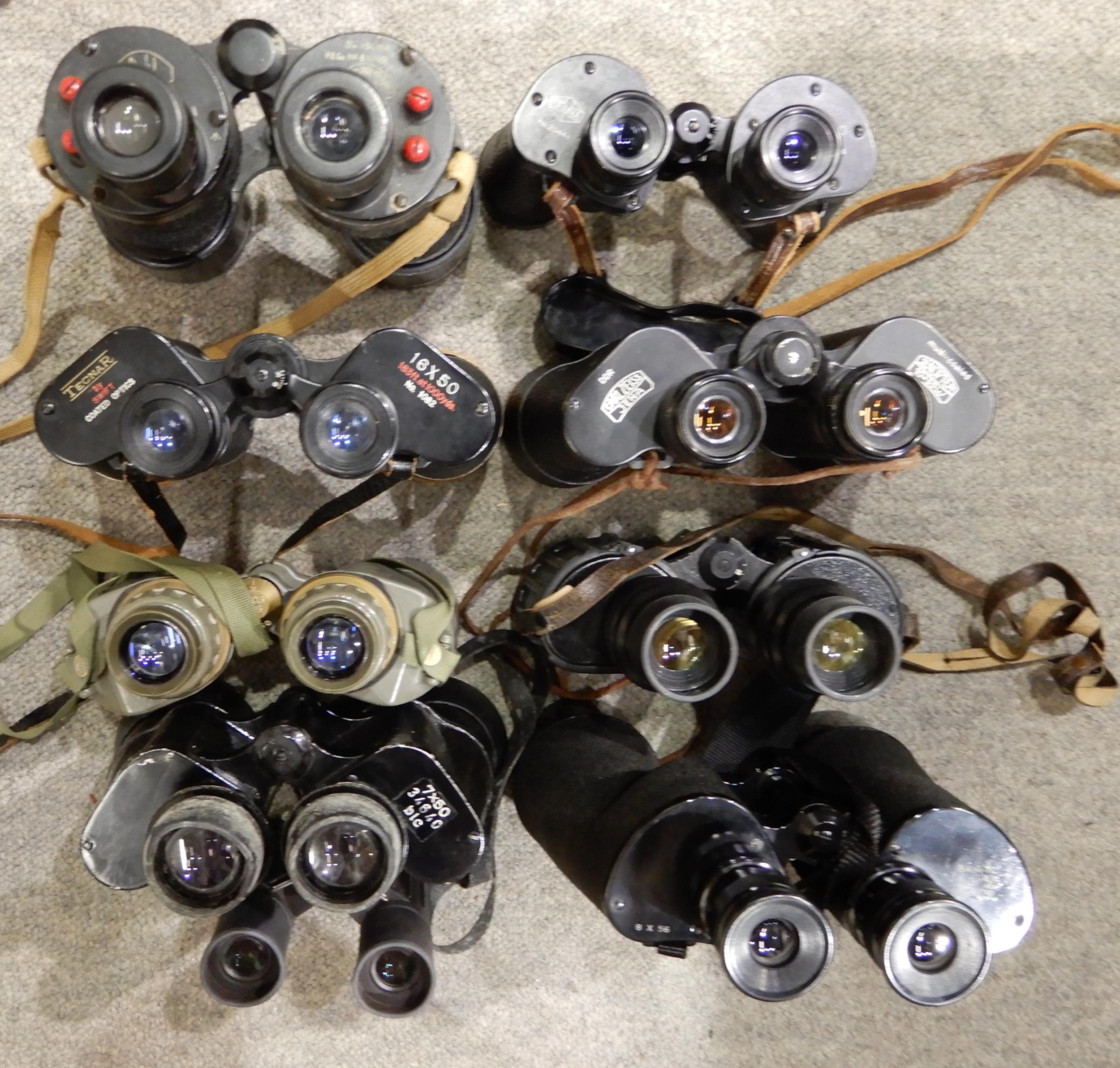 A quantity of binoculars various makers and models Carl Zeiss, Taylor Hobson, Tento etc Condition - Image 4 of 23