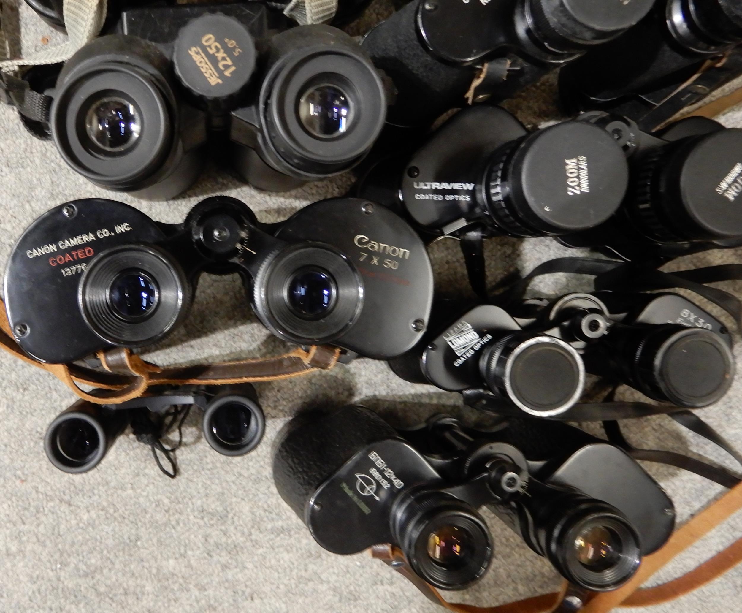 A quantity of binoculars various makers and models Carl Zeiss, Taylor Hobson, Tento etc Condition - Image 16 of 23