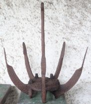 A cast iron boats anchor