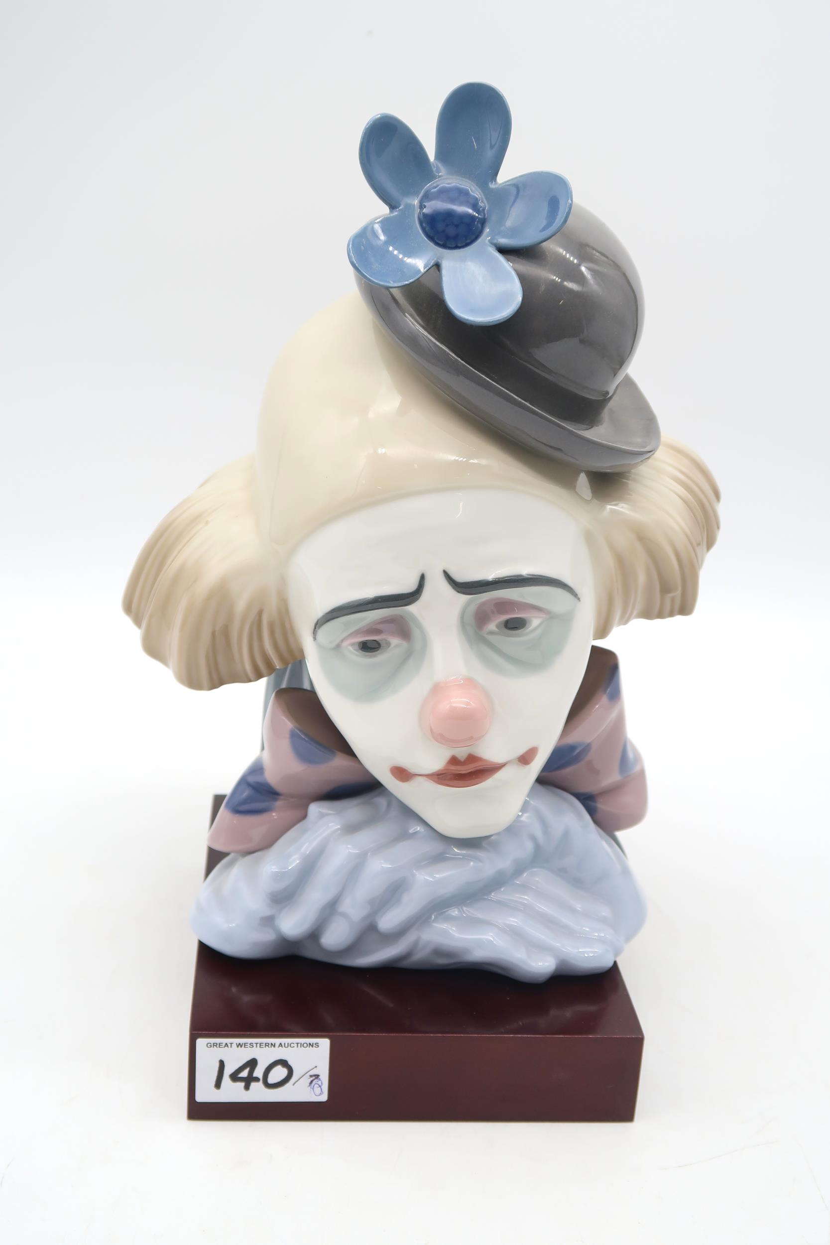 A collection of Lladro and Nao figures of girls and birds including a Sad Clown head, all with boxes - Image 2 of 2
