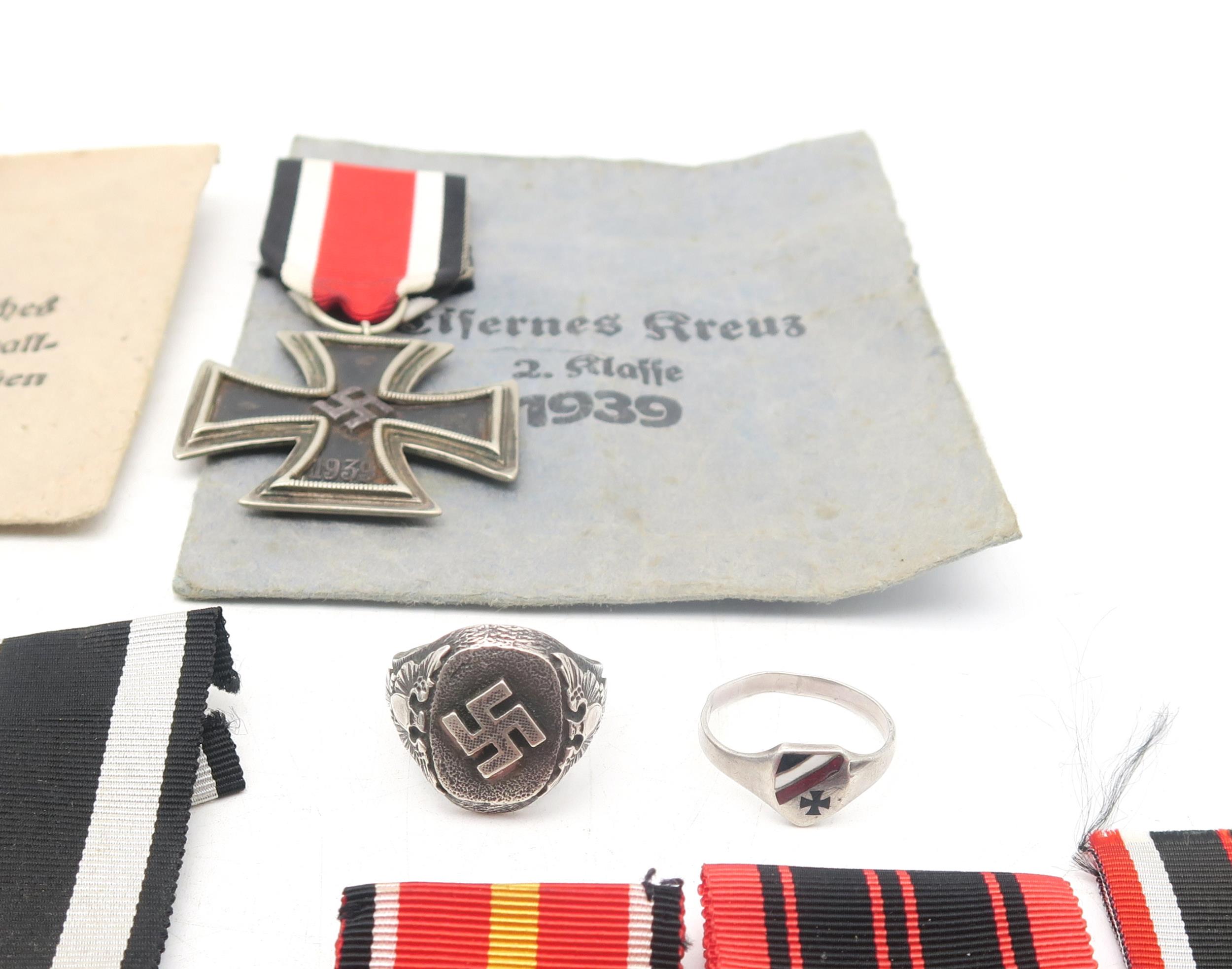 A collection of German military medals, comprising Third Reich West Wall Medal, retaining issue - Image 4 of 5