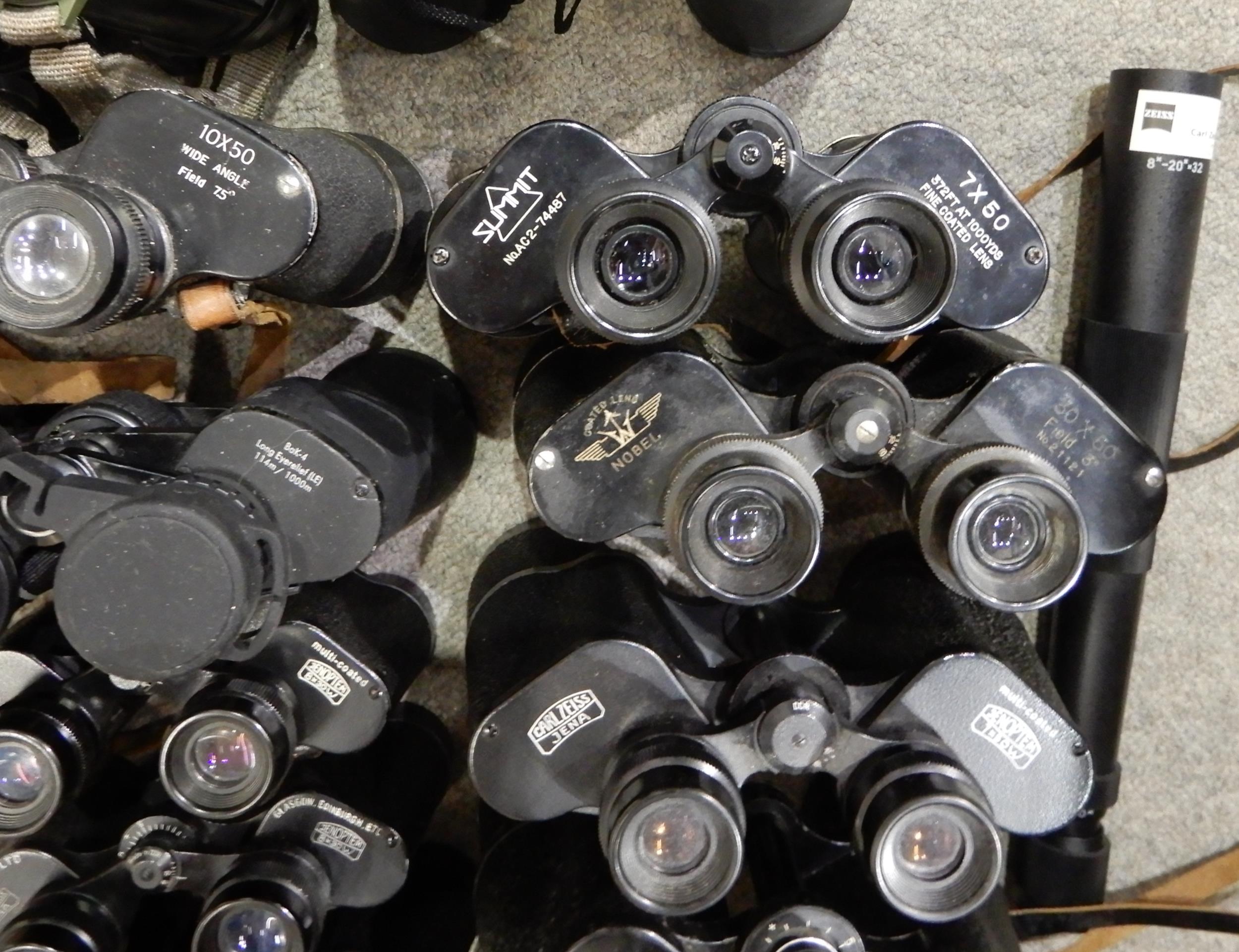 A quantity of binoculars various makers and models Carl Zeiss, Taylor Hobson, Tento etc Condition - Image 10 of 23