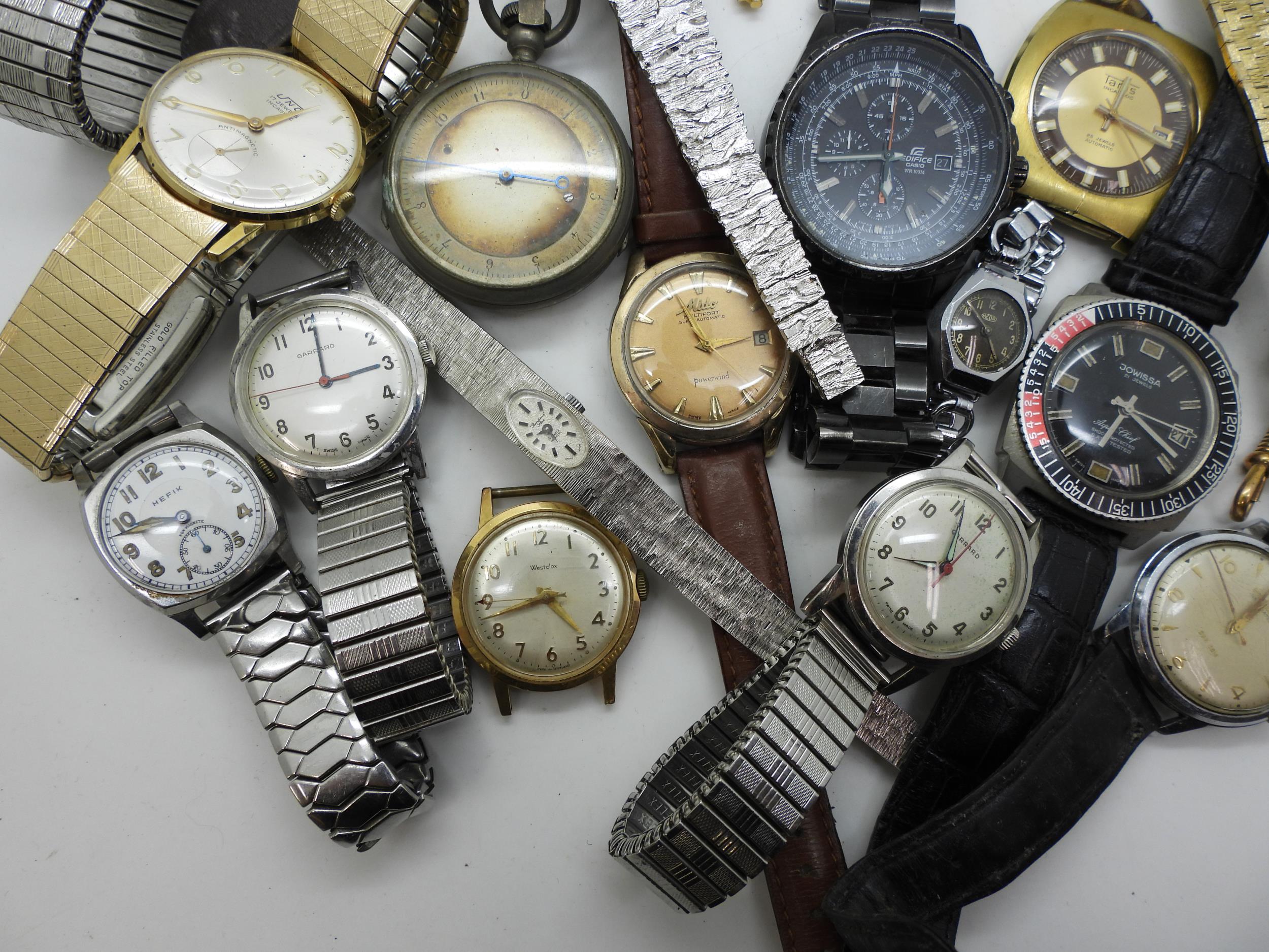 Four Garrard watches one with a silver case, further watches  to include Jowissa, Mido Powerwind, - Image 2 of 4