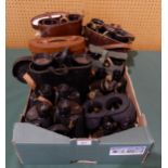 A lot comprising various military binoculars to include Digee Dienstglas 6 x 30 with eagle mark M,