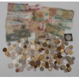 A lot comprising worldwide coins and banknotes Condition Report:Available upon request